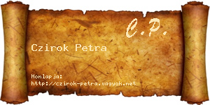 Czirok Petra névjegykártya